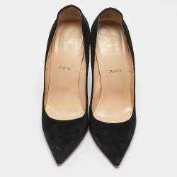 Pre Owned Christian Louboutin Black Suede So Kate Pumps Size 41.5