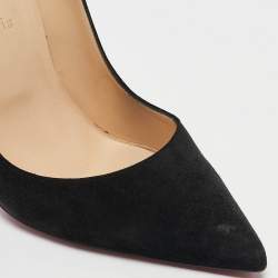 Pre Owned Christian Louboutin Black Suede So Kate Pumps Size 41.5