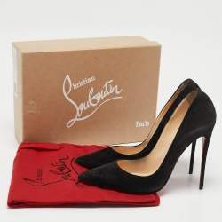 Pre Owned Christian Louboutin Black Suede So Kate Pumps Size 41.5