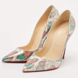 Christian Louboutin Multicolor Python So Kate Pumps Size 35.5