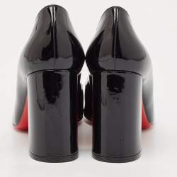 Pre Owned Christian Louboutin Black  Patent Leather Miss Tack Pumps Size 39
