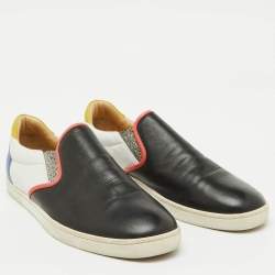 Christian Louboutin Multicolor Leather Pik Boat Slip On Sneakers Size 40.5