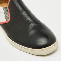 Christian Louboutin Multicolor Leather Pik Boat Slip On Sneakers Size 40.5