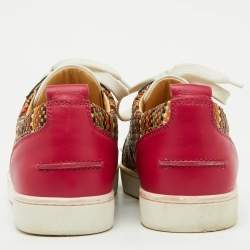Christian Louboutin Multicolor Leather Louis Orlato Low Top Sneakers Size 39.5