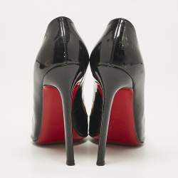 Christian Louboutin Black Patent Leather Pigalle Pumps Size 36.5