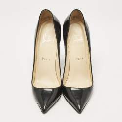 Christian Louboutin Black Patent Leather Pigalle Pumps Size 36.5