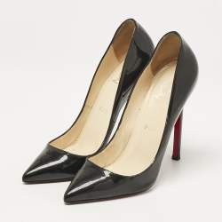 Christian Louboutin Black Patent Leather Pigalle Pumps Size 36.5