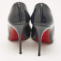 Pre Owned Christian Louboutin Navy Blue Patent Leather Pigalle Pumps Size 35.5