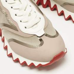 Christian Louboutin Tri-Color Leather and Net Sharkina Sneakers Size 36