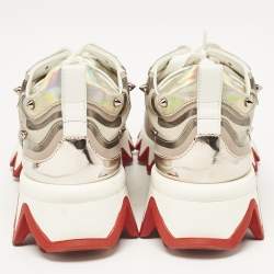 Christian Louboutin Tri-Color Leather and Net Sharkina Sneakers Size 36