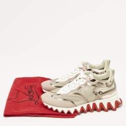 Christian Louboutin Tri-Color Leather and Net Sharkina Sneakers Size 36