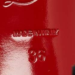 Pre Owned Christian Louboutin Black Leather And PVC Jonatina Ankle Strap Sandals Size 36