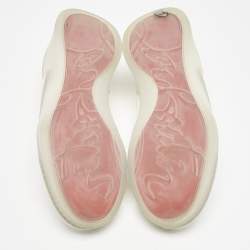 Christian Louboutin White Suede and Fabric Arpoador Donna Sneakers Size 36