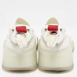 Christian Louboutin White Suede and Fabric Arpoador Donna Sneakers Size 36