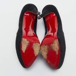 Christian Louboutin Black Suede Lady Daf Mary Jane Pumps Size 39