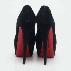 Christian Louboutin Black Suede Lady Daf Mary Jane Pumps Size 39