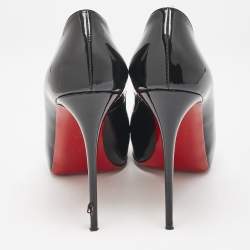 Christian Louboutin Black Patent Leather Very Prive Pumps Size 38