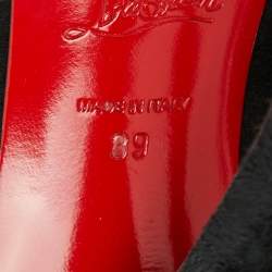 Christian Louboutin Black Suede Leather Fabiola Knee Length Boots Size 39