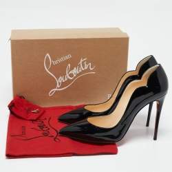 مملوكة مسبقًا Christian Louboutin Black Patent Leather Hot Chick Pumps Size 39.5