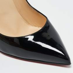 مملوكة مسبقًا Christian Louboutin Black Patent Leather Hot Chick Pumps Size 39.5