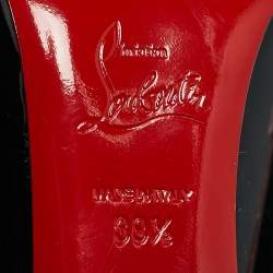 مملوكة مسبقًا Christian Louboutin Black Patent Leather Hot Chick Pumps Size 39.5