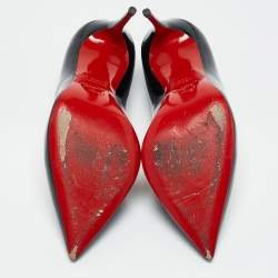 مملوكة مسبقًا Christian Louboutin Black Patent Leather Hot Chick Pumps Size 39.5