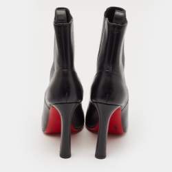 Christian Louboutin Black Leather Me In The 90s Ankle Length Boots Size 39