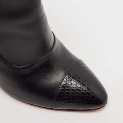 Christian Louboutin Black Leather Me In The 90s Ankle Length Boots Size 39