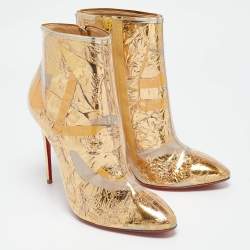 Christian Louboutin Transparent PVC Booty Ankle Length Boots Size 39