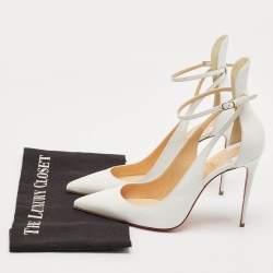 Christian Louboutin White Leather Mascara Pumps Size 39