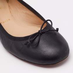 Christian Louboutin Black Leather La Massine Ballet Flats Size 37.5