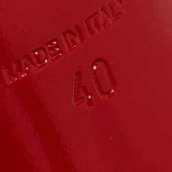 مملوكة مسبقًا Christian Louboutin Black Patent Leather and Mesh Empiralta Booties Size 40