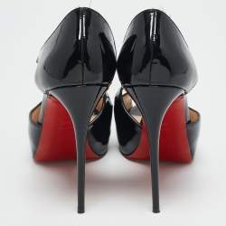 مملوكة مسبقًا Christian Louboutin Black Patent Leather Catchy Pumps Size 38.5