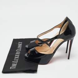 مملوكة مسبقًا Christian Louboutin Black Patent Leather Catchy Pumps Size 38.5
