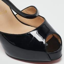 مملوكة مسبقًا Christian Louboutin Black Patent Leather Catchy Pumps Size 38.5