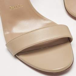 Pre Owned Christian Louboutin Beige Leather Condora Sandals Size 39