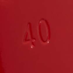 Pre Owned Christian Louboutin Beige Patent Leather Pigalle Pumps Size 40