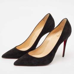 مملوكة مسبقًا Christian Louboutin Black Suede So Kate Pumps Size 39.5