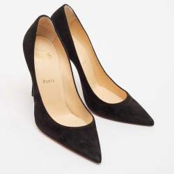 مملوكة مسبقًا Christian Louboutin Black Suede So Kate Pumps Size 39.5
