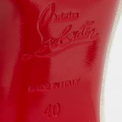 مملوكة مسبقًا Christian Louboutin Beige Suede Iriza D'orsay Pumps Size 40