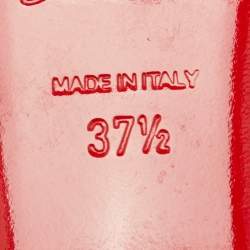 Pre Owned Christian Louboutin Black Croc Print Calfhair and Fur Boudiva Mules Size 37.5