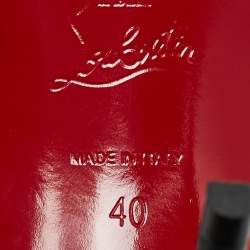 Pre Owned Christian Louboutin Black Leather Mariza Sandals Size 40