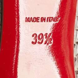 Pre Owned Christian Louboutin Gold Python Leather So Kate Pumps Size 39.5