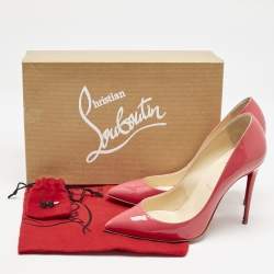 Christian Louboutin Pink Patent Leather Pigalle Follies Pumps Size 38