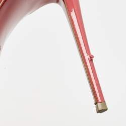 Christian Louboutin Pink Patent Leather Pigalle Follies Pumps Size 38
