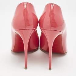 Christian Louboutin Pink Patent Leather Pigalle Follies Pumps Size 38