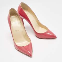 Christian Louboutin Pink Patent Leather Pigalle Follies Pumps Size 38