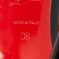 Pre Owned Christian Louboutin Black Patent Leather Kate Pumps Size 38