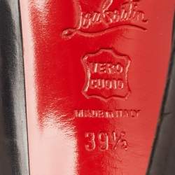 Christian Louboutin Black Leather Belle Ankle Boots Size 39.5