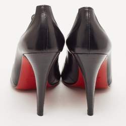 Christian Louboutin Black Leather Belle Ankle Boots Size 39.5